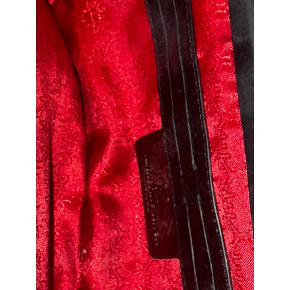 KATHERINE KWEI Black Leather Fringe Clutch Bag New York Evening Occasion - Picture 7 of 11